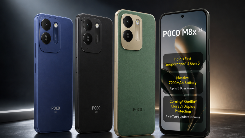 Poco M8x 5G: Pin 7.900mAh, Snapdragon 4 Gen 5 và màn 120Hz trong phân khúc giá rẻ