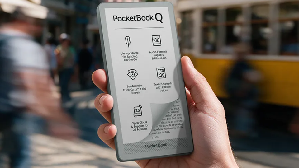 PocketBook Q: chiếc máy đọc sách bỏ túi với màn E Ink 5,84 inch và pin nhiều tuần