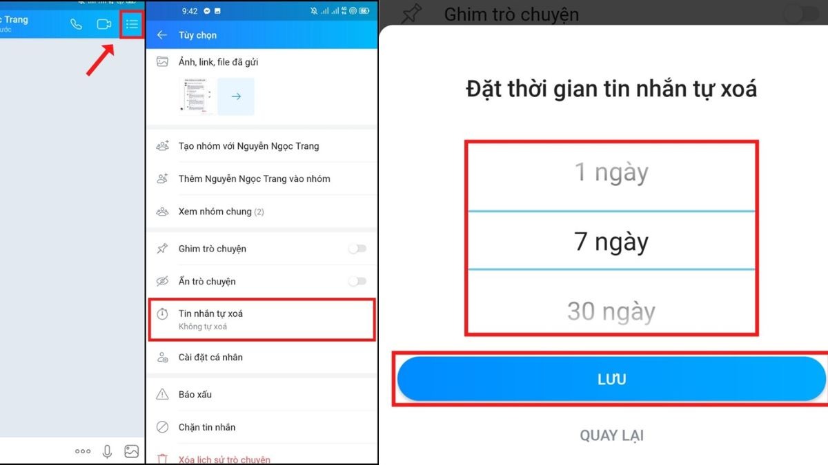 Tin nhắn tự động xóa Tin nhắn tự động xóa