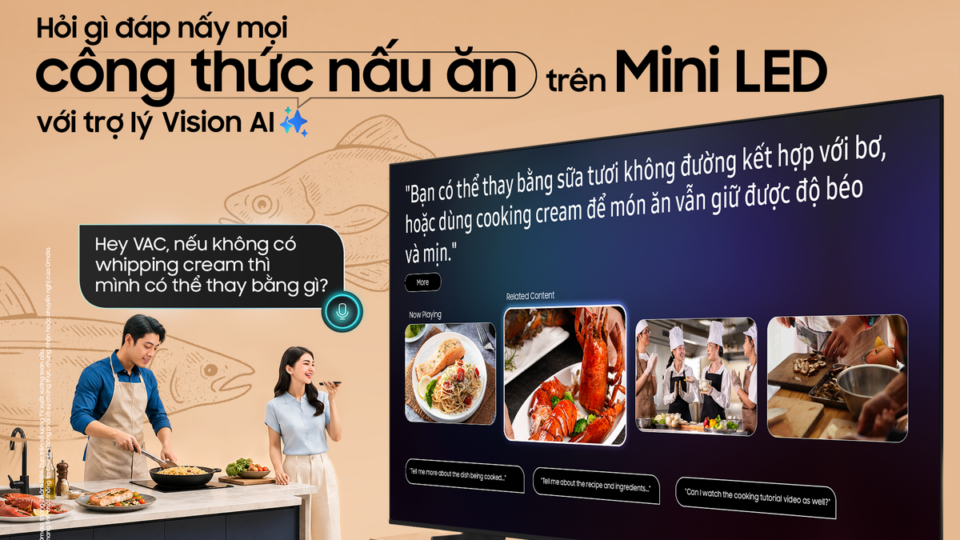 Trợ lý VAC trên Samsung AI TV: giải đáp nhanh mọi thắc mắc trong phòng khách